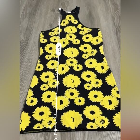 Urban Outfitters Charlie‎ Knit Sunflower Floral Print Sleeveless Halter Dress S - Picture 11 of 11